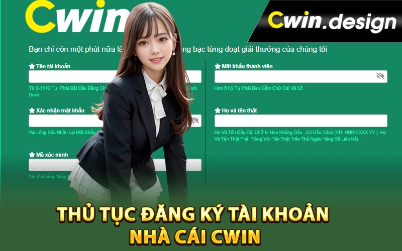 Thủ tục đăng ký tài khoản nhà cái Cwin